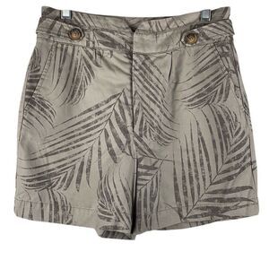 WHBM High Rise Short Khaki Tropical Print 4